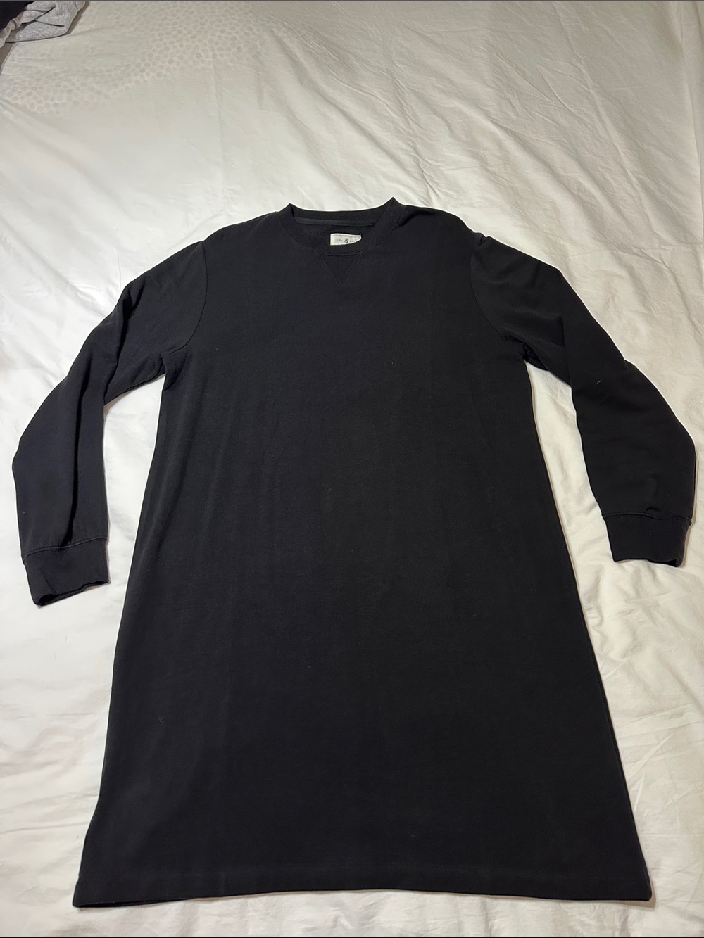 Lou & Grey Black Longline Pullover Dress Sweatshirt